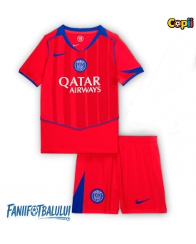 Paris Saint-Germain Echipament de Fotbal Replică 2025-26 Copii Treilea (+ Șorturi)